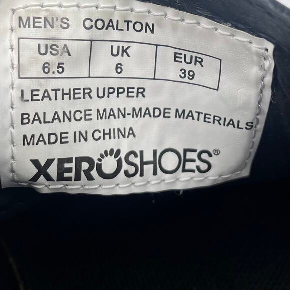 Xero Coalton Black Leather Lace Barefoot Zero Drop Casual Hiking Shoes Mens 6.5 main image 7
